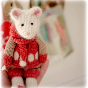 Winter Mice Knitting Pattern: Scandi Christmas Mice, Doll Clothes (PDF Pattern)