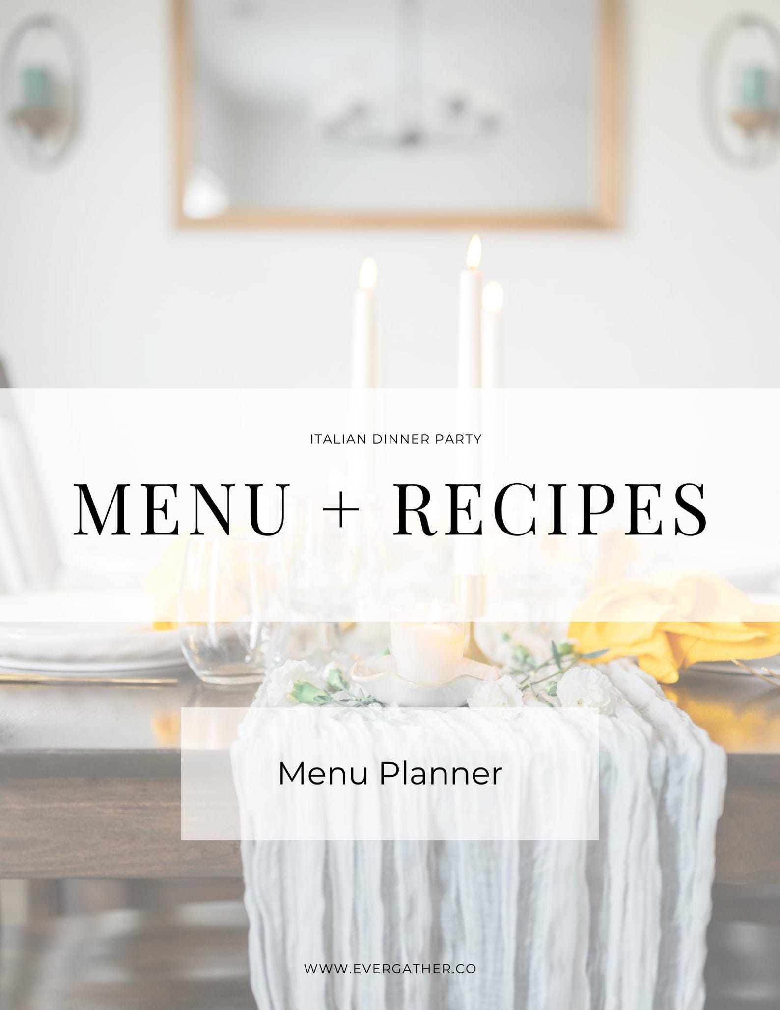 Italian Dinner Party Guide (with Dinner Menu + Templates) - Etsy