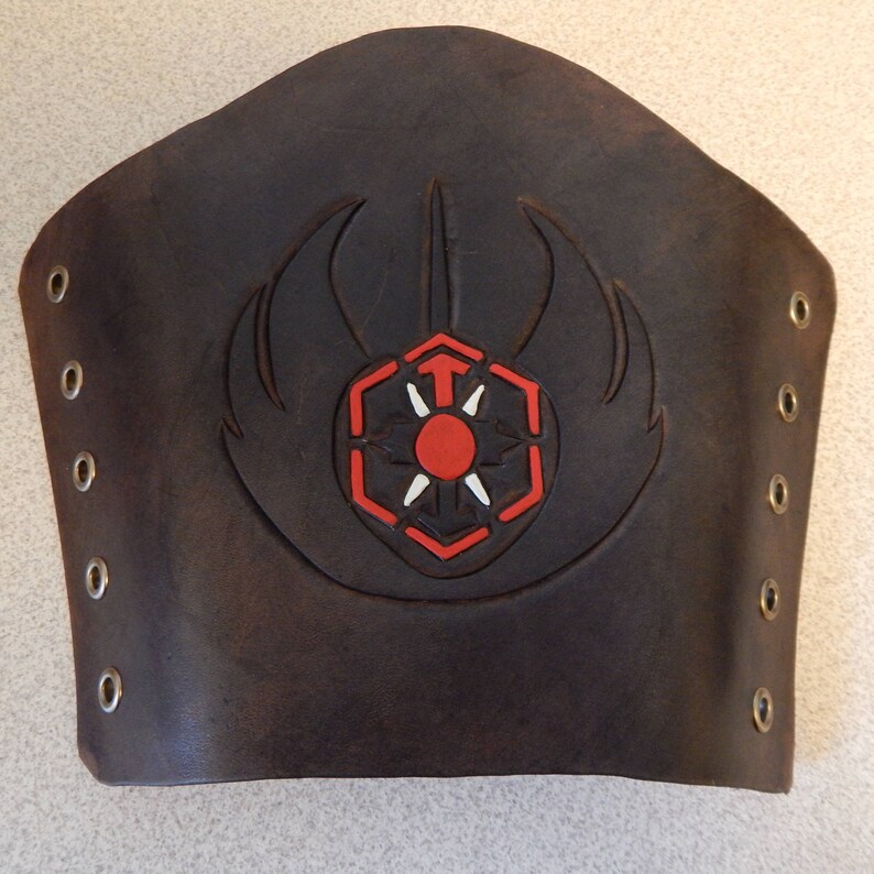 Grey Jedi logo accessories leather cuff armor leather Etsy