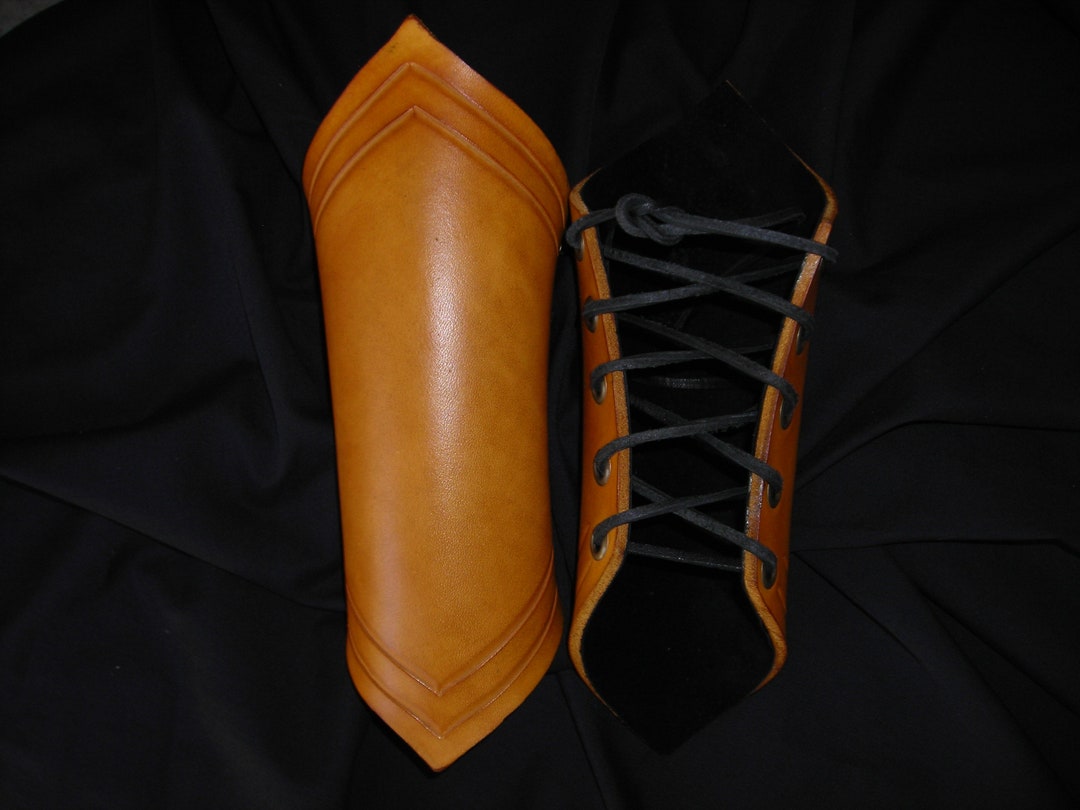 Archery Guard Leather Bracers Gauntlets Armor Get the Etsy