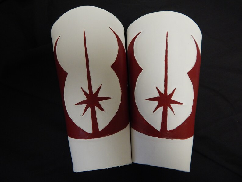 leather cuff Mandalorian armor Fantasy syfy Jedi Knight armor leather gauntlets Jedi logo Clone wars Jedi armor Skywalker