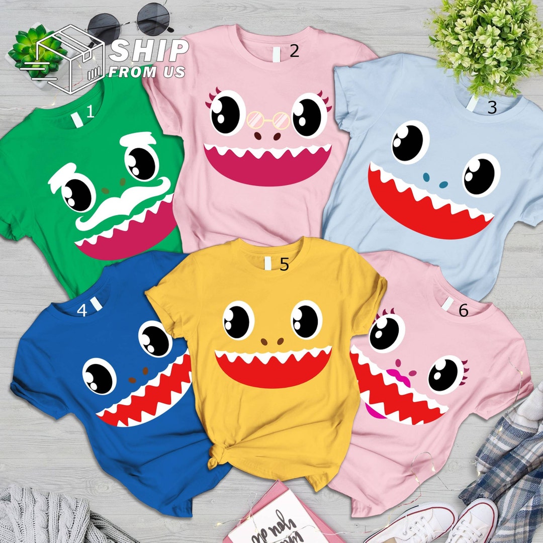 Baby Shark Shirt Baby Shark Family Birthday Shirt Baby Shark Etsy