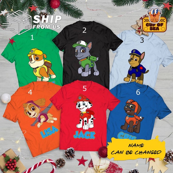Paw Patrol T Shirt Personalized Paw 