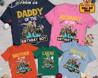 Jurassic Park Family Birthday Shirts, Personalized Jurassic Park Birthday Tshirt, Custom Dinosaur Family Matching Shirts