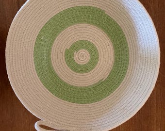 Handmade Limited Batch Rope Bowls | Green and White Handmade Limited Batch Rope Bowls