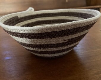 Handmade Limited Batch Rope Bowls | Brown and Cream Handmade Limited Batch Rope Bowls