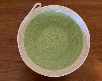 Handmade Limited Batch Rope Bowls | Green and White Handmade Limited Batch Rope Bowls