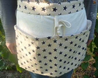 Handcrafted Stylish Garden Apron For Green Thumb Enthusiasts | Handcrafted Stylish Blue Star Garden Apron