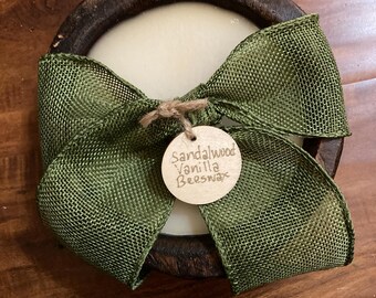 Rustic Pure Beeswax Fragrance Oil Infused Dough Bowl Candles