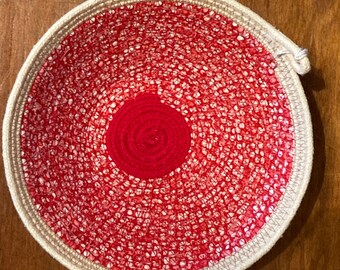 Handmade Limited Batch Rope Bowls | Red and White Handmade Limited Batch Rope Bowls