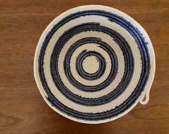 Handmade Limited Batch Rope Bowls | Blue and White Handmade Limited Batch Rope Bowls