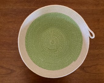 Handmade Limited Batch Rope Bowls | Green and White Handmade Limited Batch Rope Bowls