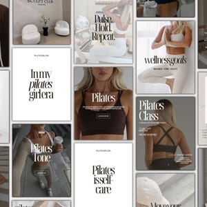 Pilates Instagram Templates | Pilates Instructors Instagram, Pilates Social Media Instagram, Posts Pilates Coach Instagram Posts | Fitness