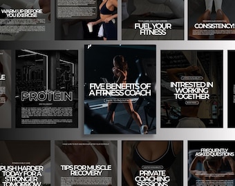 Fitness Coach Instagram Templates | Fitness Social Media Posts | Personal Trainer Templates |  Wellness Coach Posts |  Health Coach Template