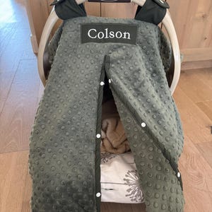 Cozy warm Double Minky Baby Carseat Covers for boy or girl - Any minky color opt - Baby Shower Gift
