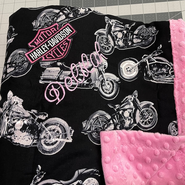 Harley Davidson Blanket Etsy