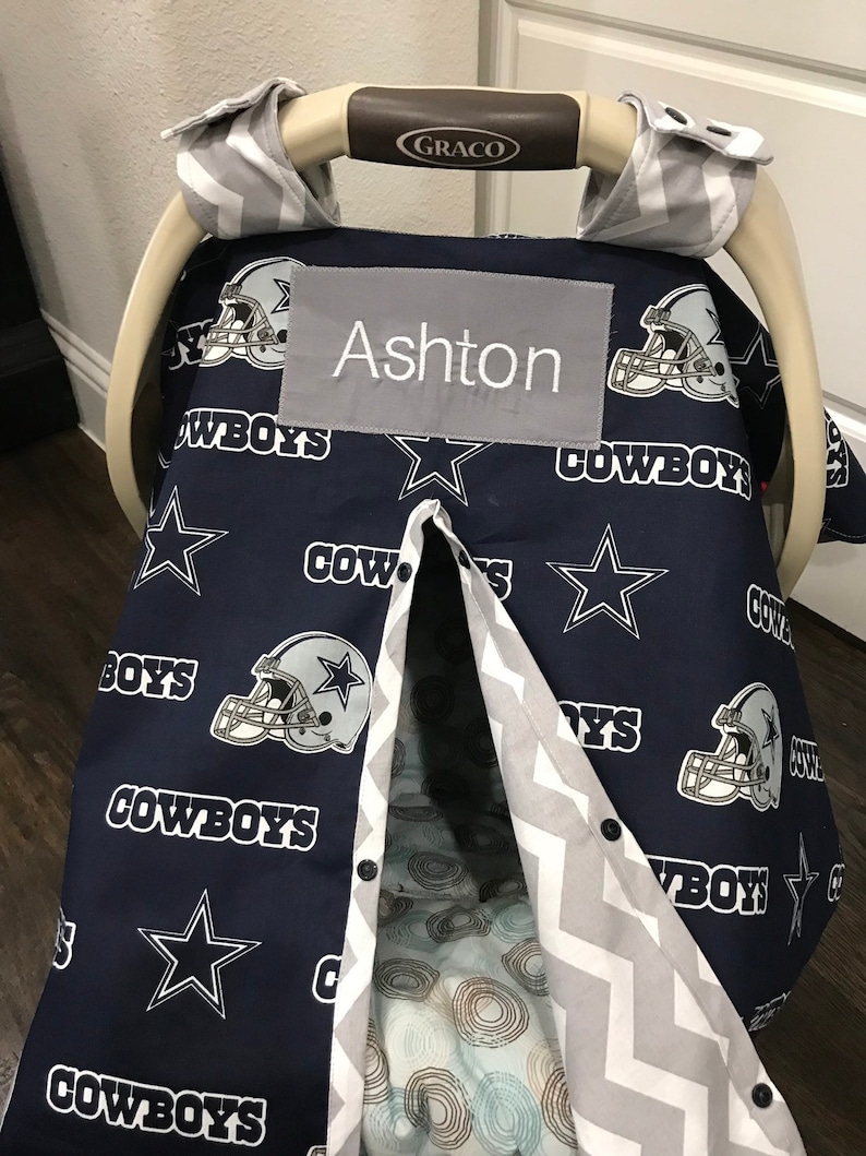 Baby Car Seat Covers Navy and Gray Dallas Cowboys Football Etsy