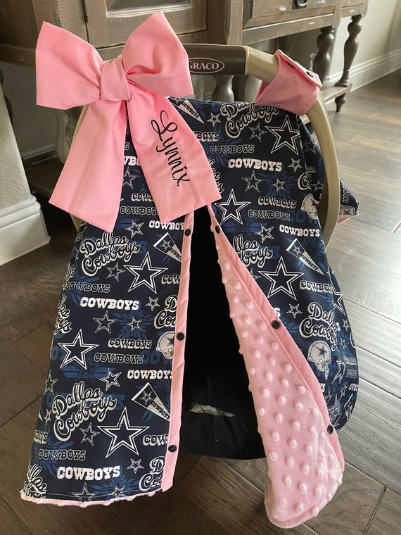 Baby Car Seat Covers Navy and Pink Dallas Cowboys Football Team Baby Carseat Cover Baby Girl Shower Gift Etsy