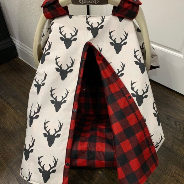 Red Plaid Tartan Pet Car Seat Cover main image 1