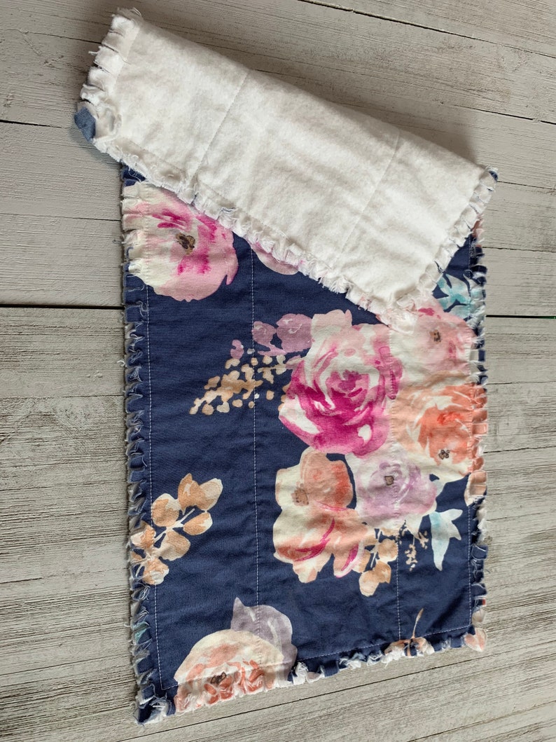 Super Soft Rag Baby Burp Cloths 3 Pc Set Floral Desert Etsy