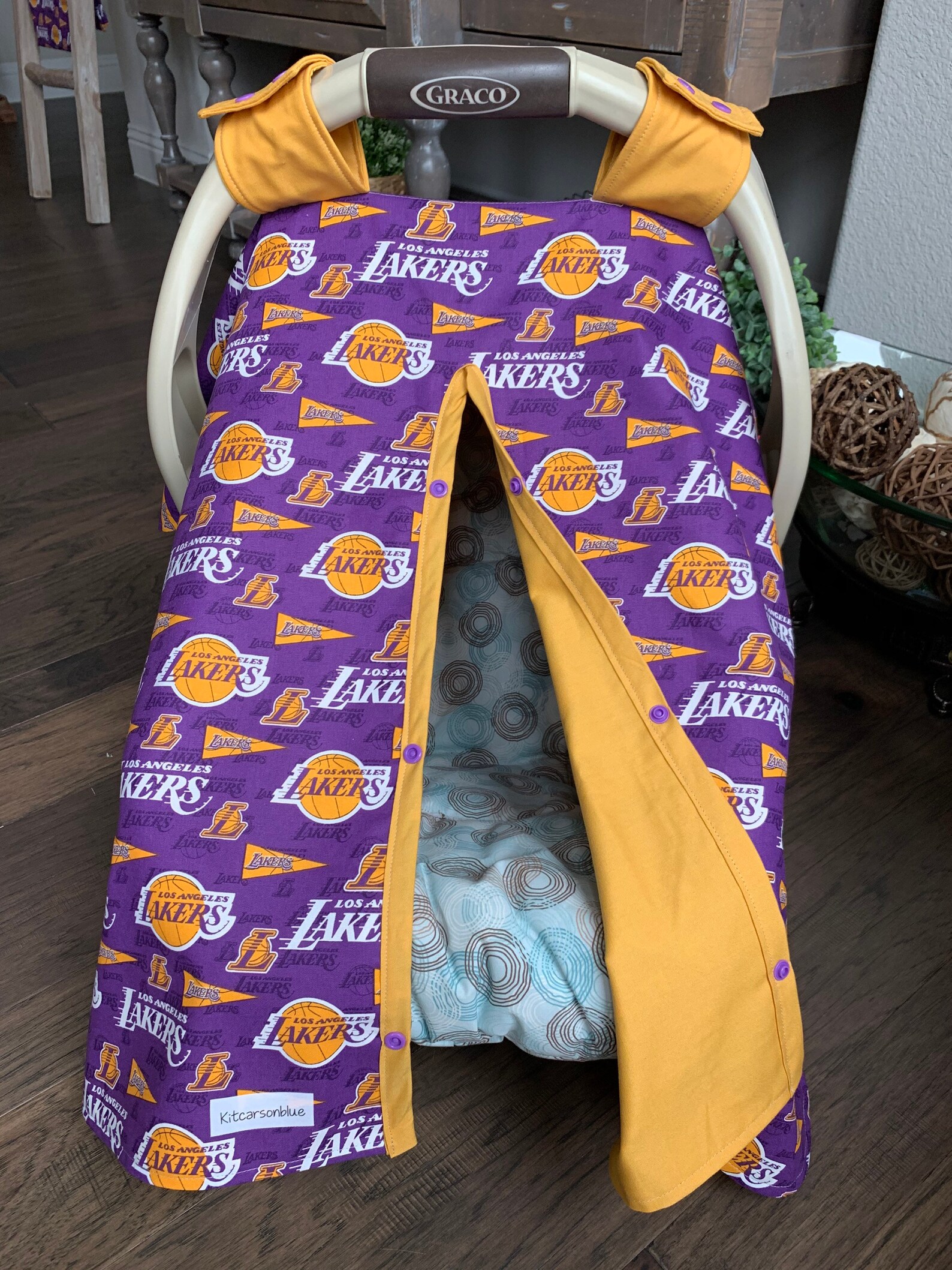 Cute Baby Car Seat Covers NBA Lakers Basketball Team Baby Etsy