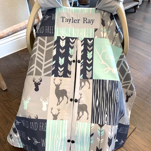 Cute Baby Car Seat Canopy Cover Woodland Deer and Camo in Etsy
