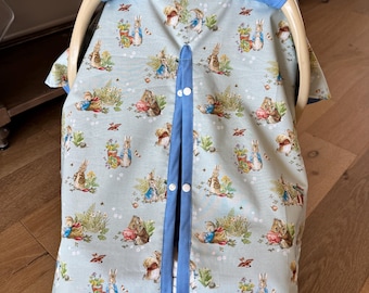 Baby Carseat Cover - Rabbit - Baby Boy - Shower Gift