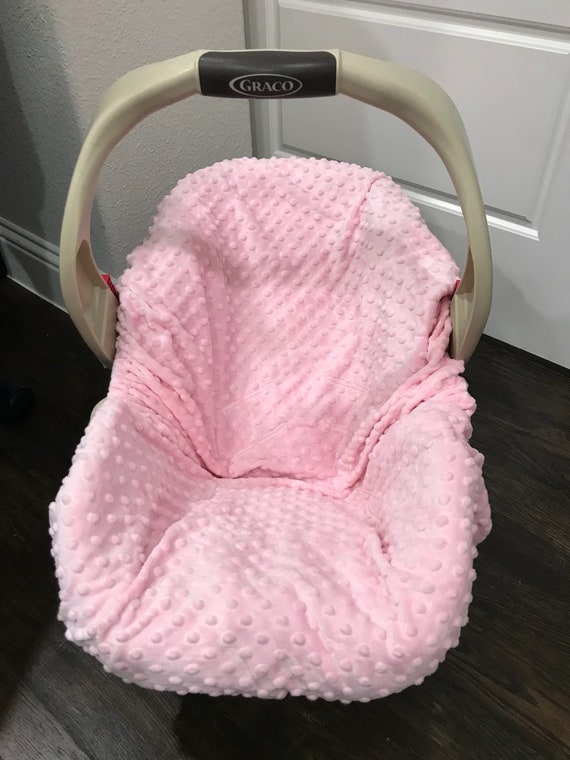 Pink minky Girl Car Seat Pad Liner Chicco Keyfit Graco Etsy