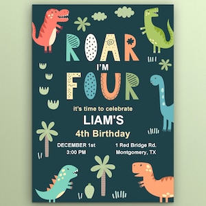 Pobierz cyfrowo / Roar I'm Four / Zaproszenie na 4. urodziny