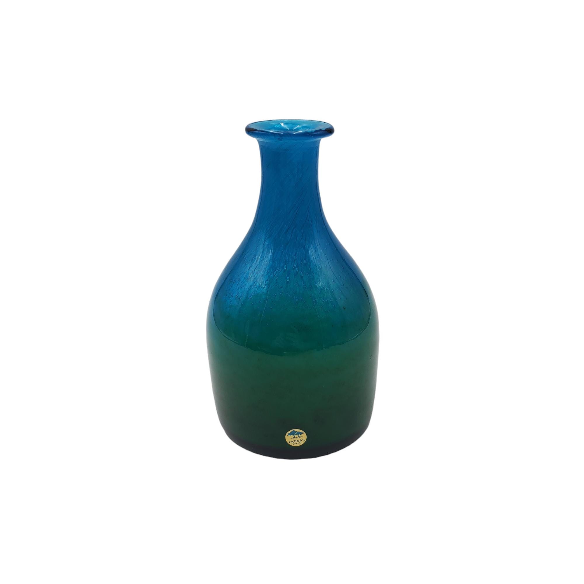 1960s　ジョン・オーワー・レイク　エケナスガラス Vintage Ekenas Sweden John Orwar JO Lake Signed Blue and Green