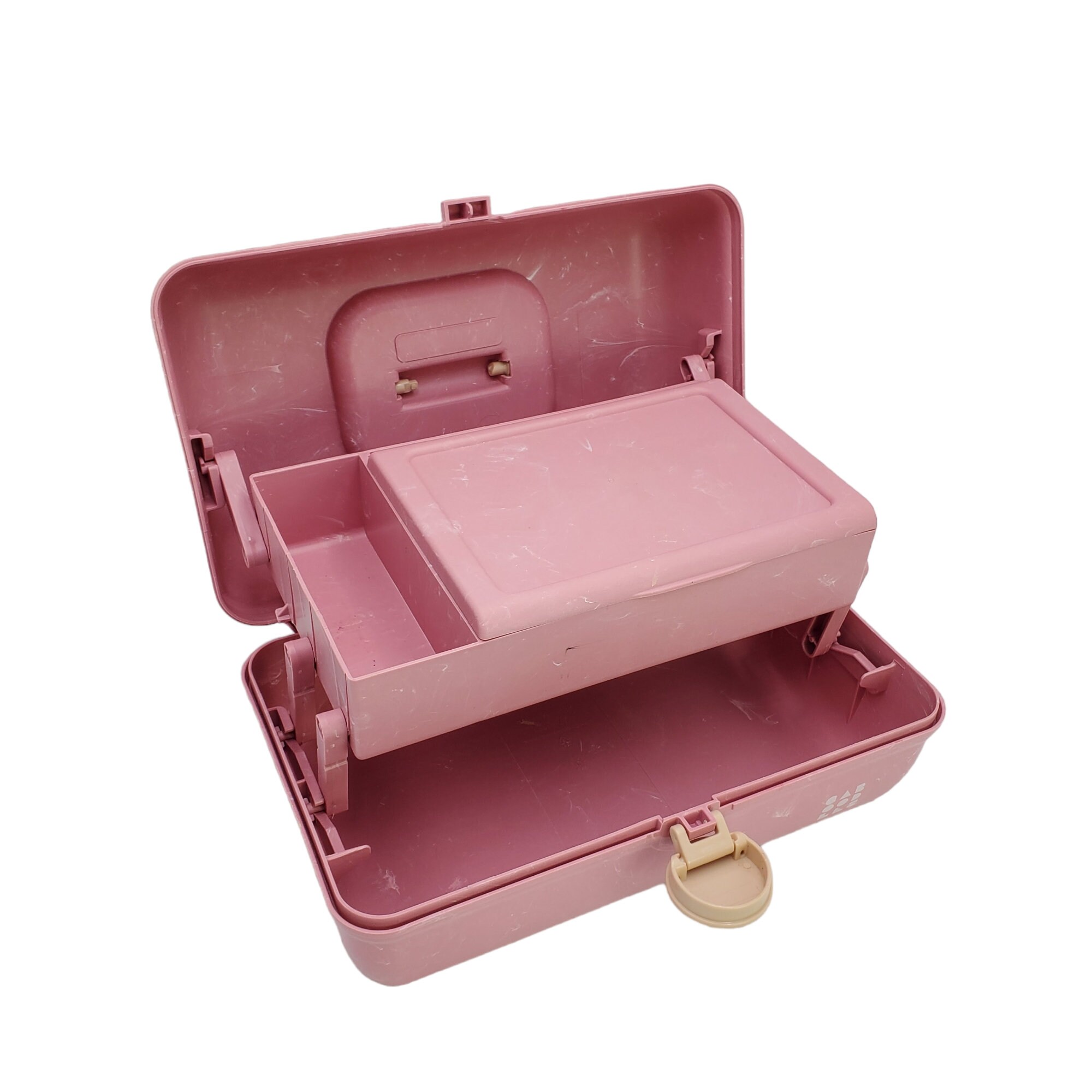 Vintage Retro Marbled Pink and White Caboodle Makeup Carrying Case Tote Barbie Core Made in USA Etsy