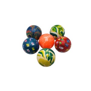Vintage 1990s Lot of 6 Colorful 2&quot; Rubber Superball Bouncy Balls
