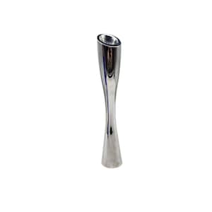 Vintage Nambe Studio Karim Rashid 90s Minimalist Industrial MCM Style Metal 11&quot; Tall Single Candlestick Holder 6075