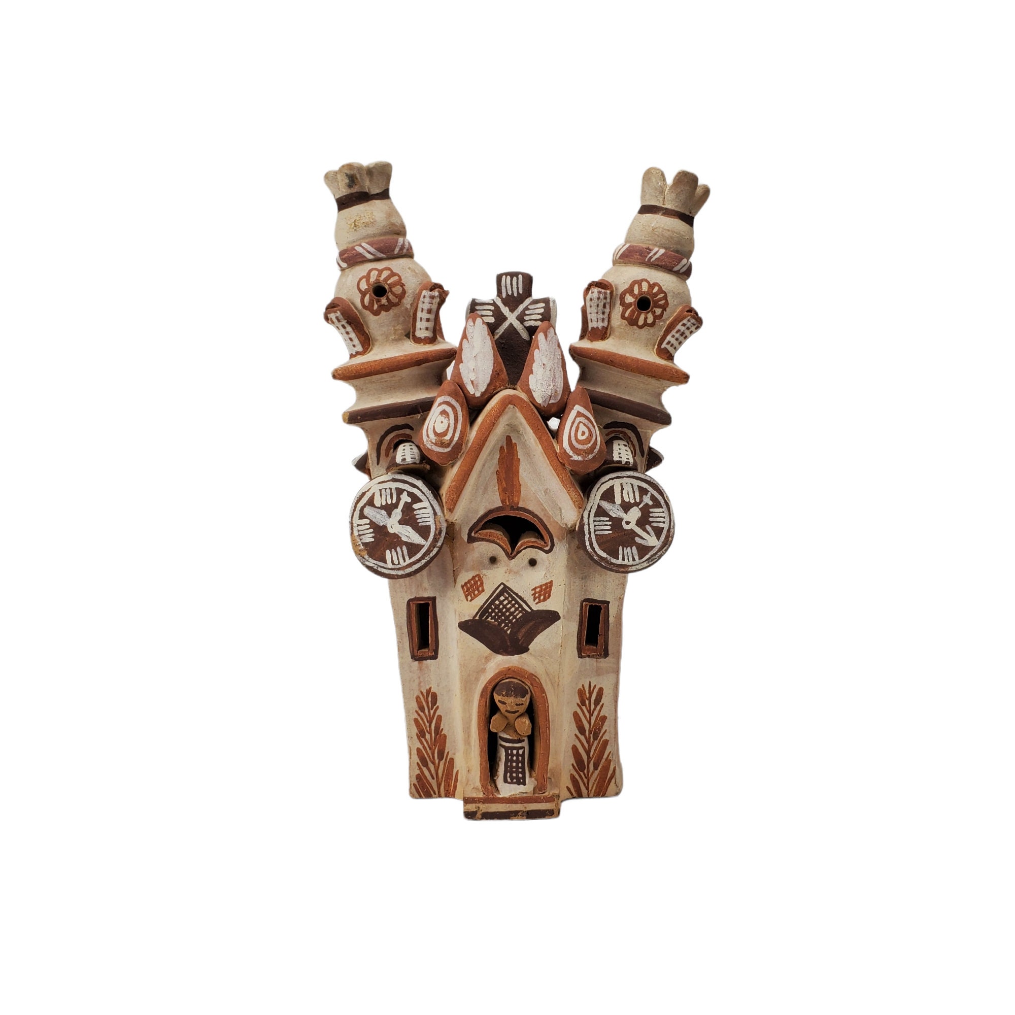 Vintage Peruvian Clay Pottery Church Mission Ayacucho Church Vintage Peruvian Clay Pottery Church Mission Ayacucho Church