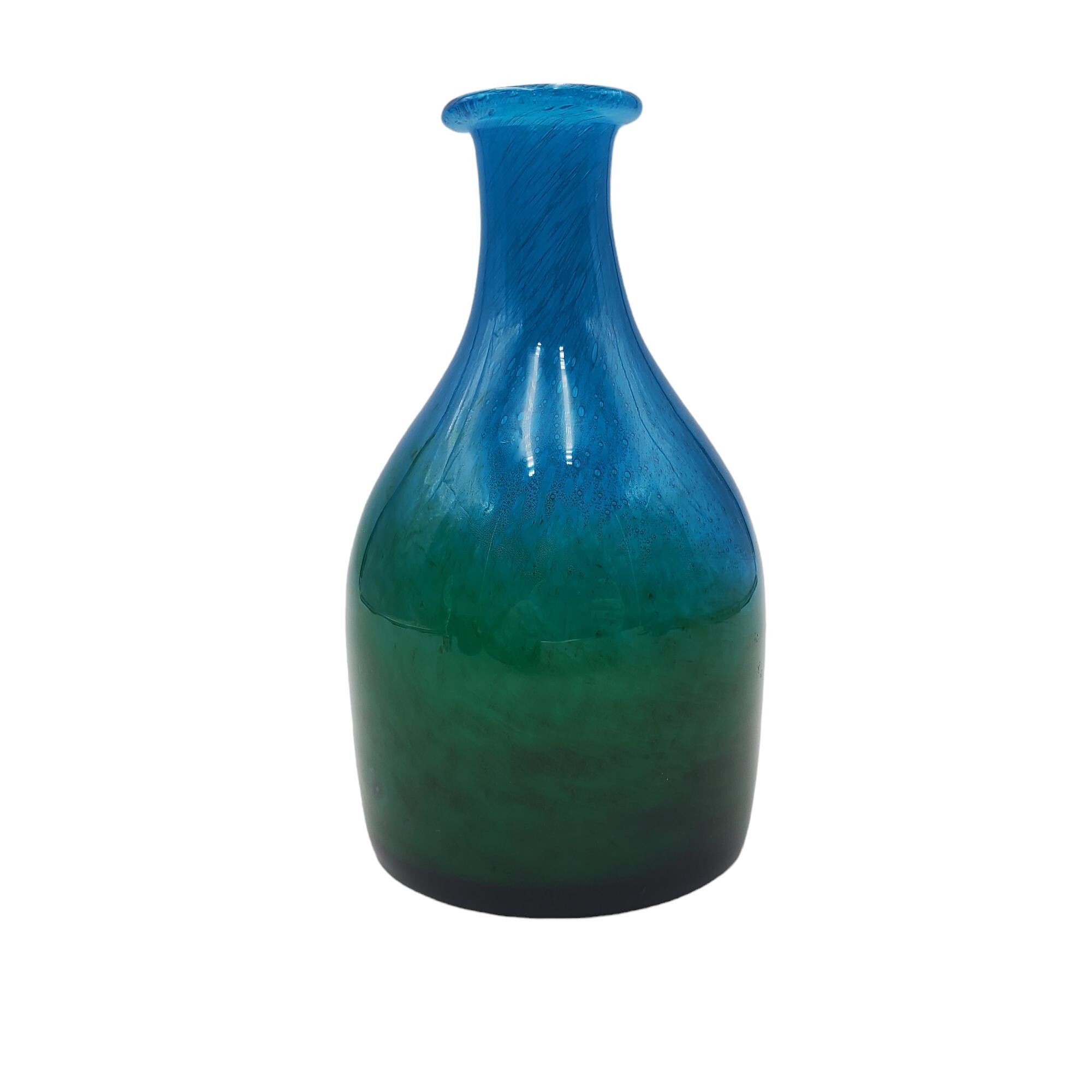 Vintage Ekenas Sweden John Orwar JO Lake Signed Blue and