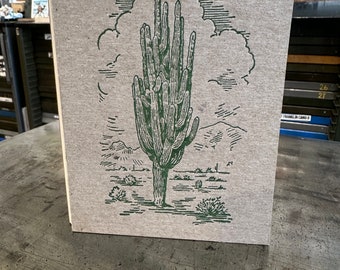 Gepolsterter Arizona, Saguaro Kaktus Notizblock, Wüste von Arizona