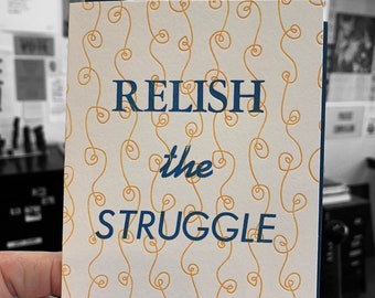 struggles, hang in there, hard times greeting card.