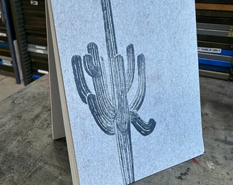 Wire-bound Cactus Note Pad, Saguaro