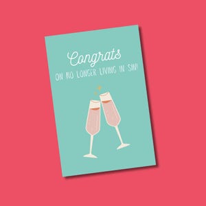 Funny Wedding Card: Congratulations on No Longer Living in Sin