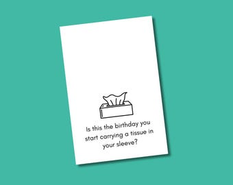 have a card up your sleeve Artery8 Carrying Tissue in Old Age Joke Funny Birthday : Office Products Great for TCGs like MTG Funny Birthday Card for Friend,