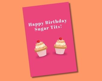 Funny Birthday Card for Friend, BFF, Girlfriend