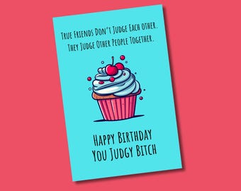 Funny Birthday Card Her Friendship Female Girl Friend Mum Humorous ...