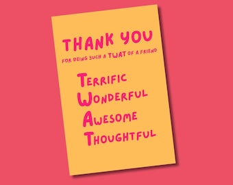 Funny Thank You Card for Friend: Humorous Gratitude Card