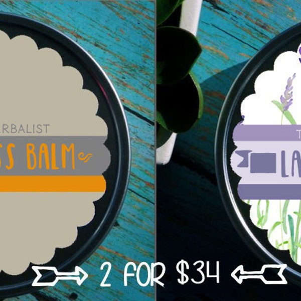 SALE! (1) Lemongrass Balm + (1) Lavender Balm = (2) 8oz for 34