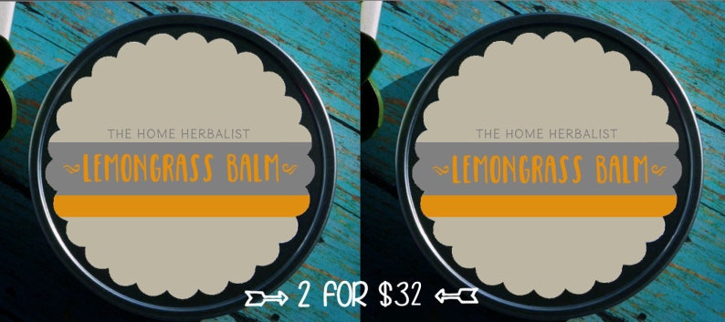 SALE 2 Lemongrass Balms 2 8oz tins for 32 image 1