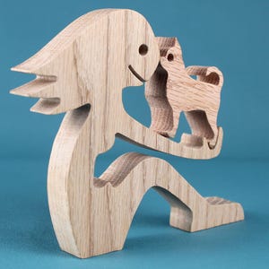 Charming Figurine with Girl and Chihuahua for Heartfelt Decoration Gift