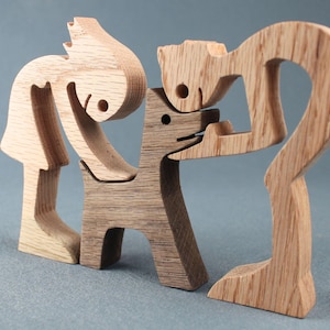 Dog human wood sculpture - Etsy 日本
