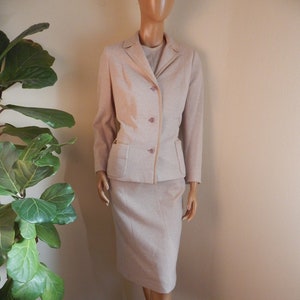 womens cashmere honey brown dress and jacket suit, cashmere blend, image 1