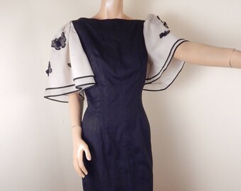 vintage party dress, bullocks, pasadena, silk chiffon, 1960s