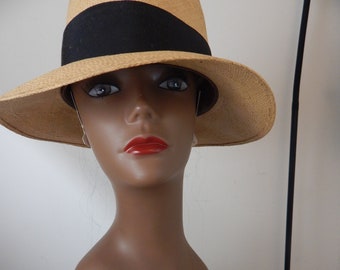 Genuine Panama Hat, vintage Panama hat, made in Los Angeles, Golden Gate Hat Co., large